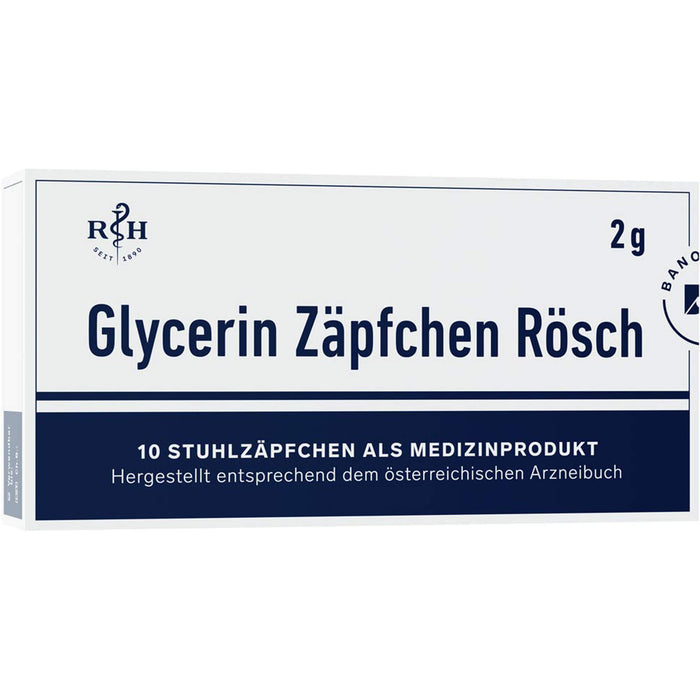 Glycerin Zäpfchen Rösch 1 g gegen Verstopfung, 10 St. Zäpfchen