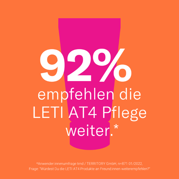 LETI AT4 Defense Gesichtscreme SPF 50+ - Wasserabweisende, hautschützende Gesichtspflege mit hohem Sonnenschutz (SPF 50+) bei trockener oder zu Neurodermitis neigender Haut, 50 ml Cream