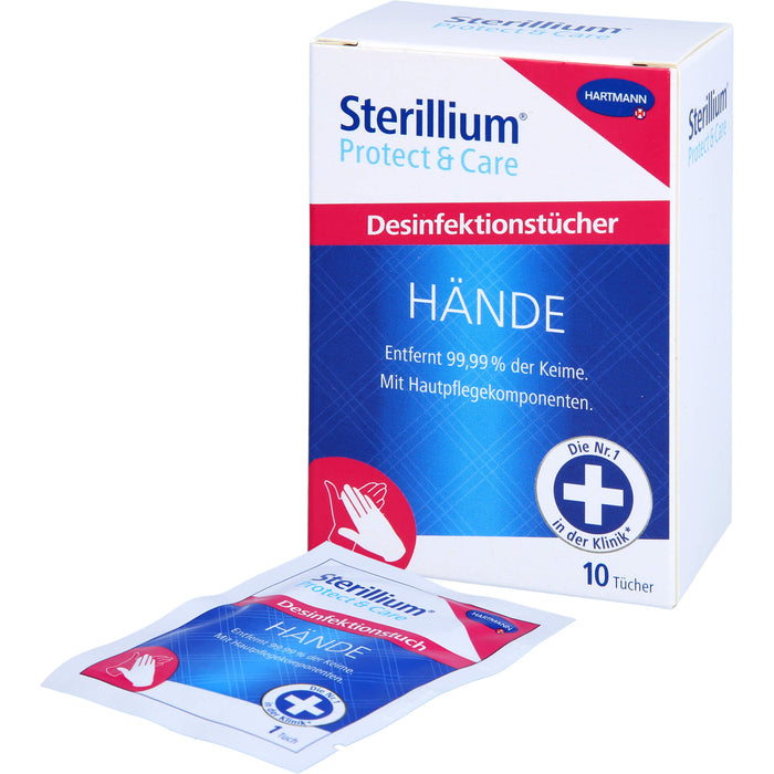 Sterillium Protect & Care Desinfektionstücher für die Hände, 10 pcs. Cloths