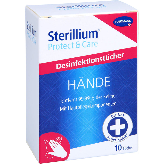 Sterillium Protect & Care Desinfektionstücher für die Hände, 10 pcs. Cloths