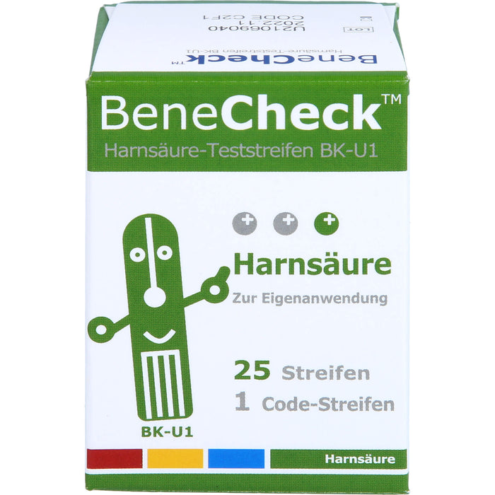 BeneCheck Harnsäure Teststreifen BK-U1, 25 pc Bandelettes réactives