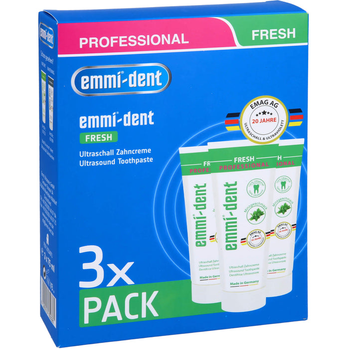 emmi-dent Ultraschall Zahncreme 3 Fresh Set, 3 St ZCR