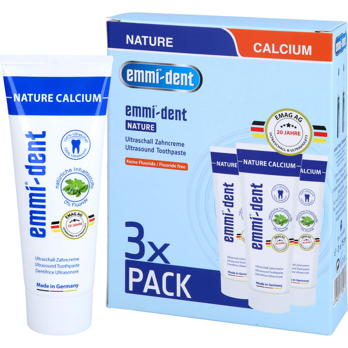 emmi-dent Ultraschall Zahncreme 3 Natur Set, 3 St ZCR