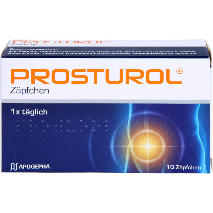 PROSTUROL Zäpfchen bei Prostatitis und gutartiger Prostatavergrößerung, 10 St. Zäpfchen