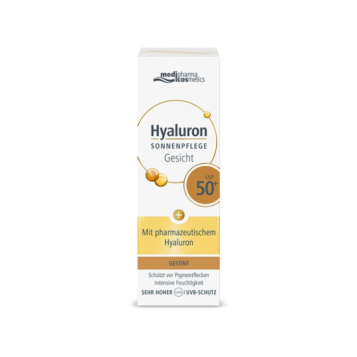 medipharma cosmetics Hyaluron Sonnenpflege Gesicht getönt LSF 50+, 50 ml Creme