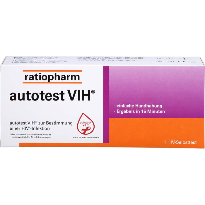 ratiopharm autotest VIH zur Bestimmung einer HIV-Infektion, 1 pcs. Test strips