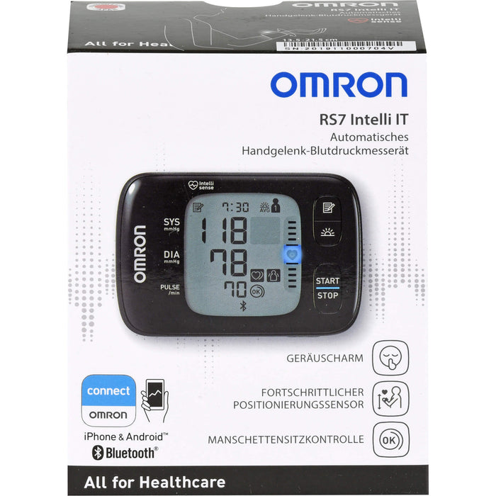 OMRON RS7 Intelli IT Handgelenk-Blutdruckmessgerät HEM-6232T-D, 1 pcs. Blood pressure monitor