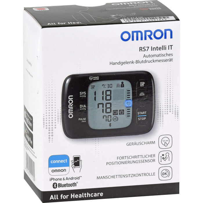 OMRON RS7 Intelli IT Handgelenk-Blutdruckmessgerät HEM-6232T-D, 1 pcs. Blood pressure monitor