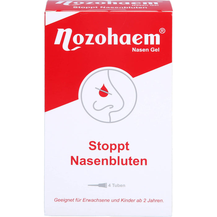 Nozohaem Nasen Gel stoppt Nasenbluten, 4 pcs. Tubes