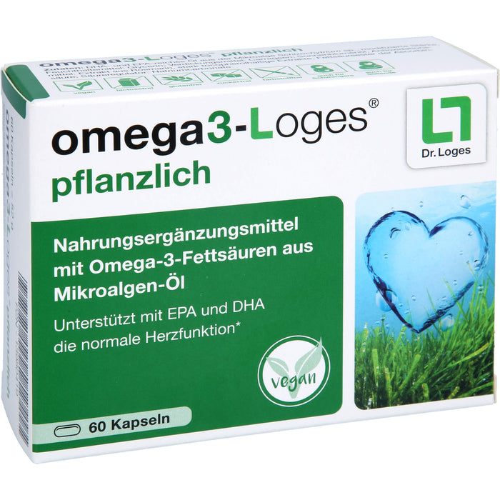 omega3-Loges pflanzlich Kapseln, 60 St. Kapseln