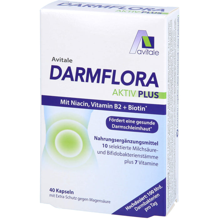 Avitale Darmflora Aktiv Plus Kapseln fördert eine gesunde Darmschleimhaut, 40 pc Capsules