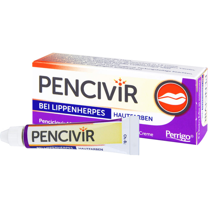 Pencivir hautfarben Creme bei Lippenherpes, 2 g Cream