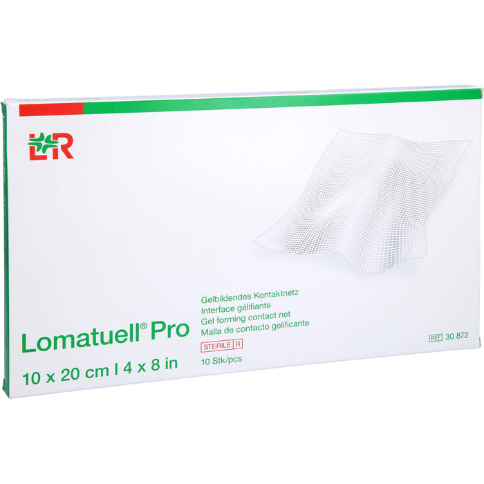 Lomatuell Pro 10 cm x 20 cm steril gelbildendes Kontaktnetz, 10 pc pansement