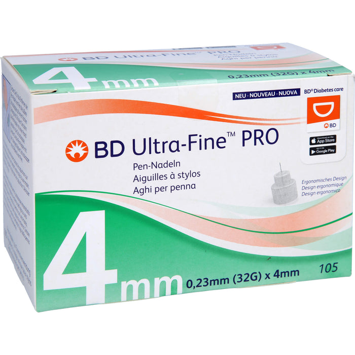 BD Ultra-Fine Pro 4 mm 32 G Pen-Nadeln, 105 pcs. Cannulas