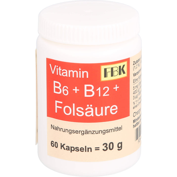 Vitamin B6+B12+Folsäure Kapseln, 60 St KAP