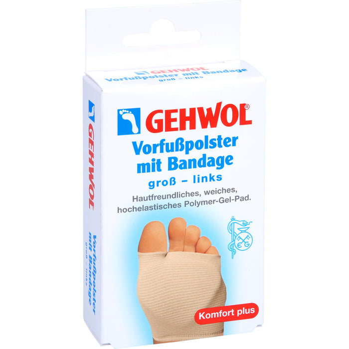 GEHWOL Vorfußpolster mit Bandage links gross, 1 St