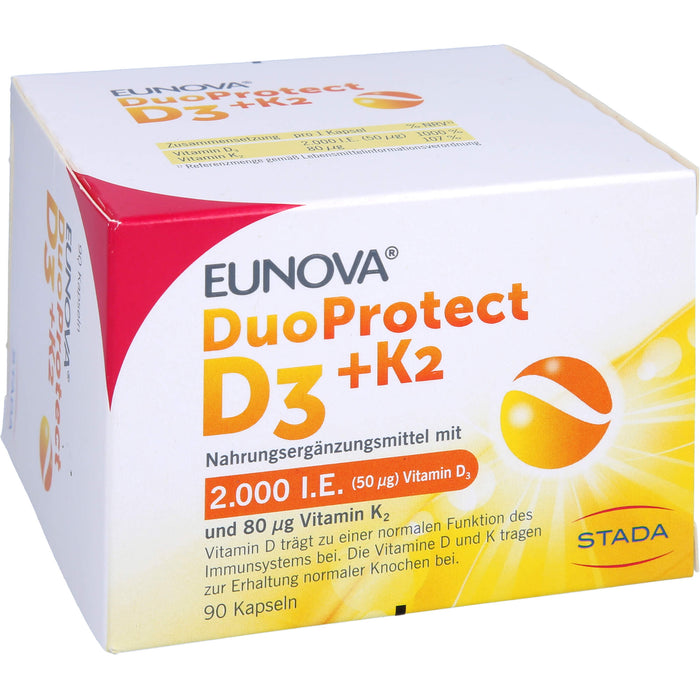 EUNOVA DuoProtect D3 + K2 Kapseln, 90 pc Capsules