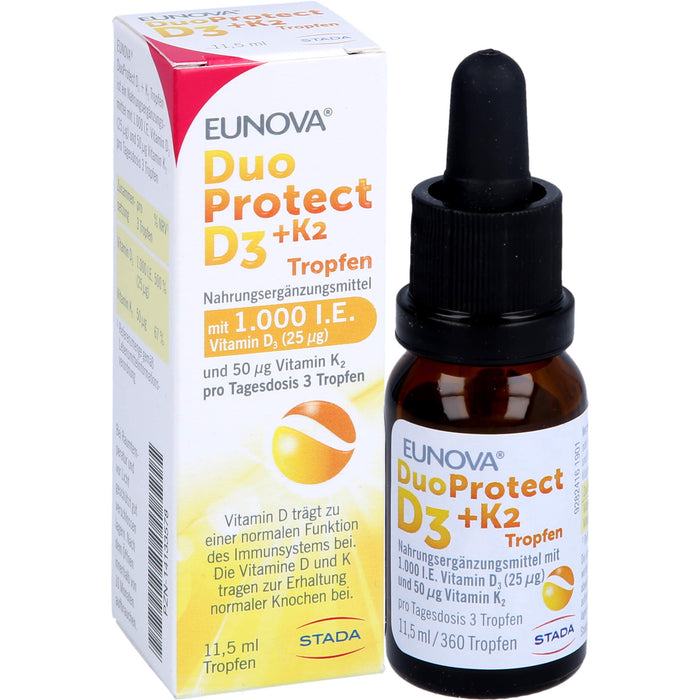 EUNOVA DuoProtect D3 + K2 Tropfen, 11.5 ml Solution