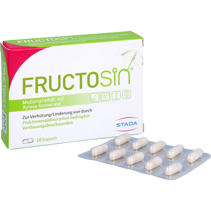 FRUCTOSiN Kapseln zur Linderung von durch Fruktosemalabsorption bedingten Verdauungsbeschwerden, 10 pc Capsules