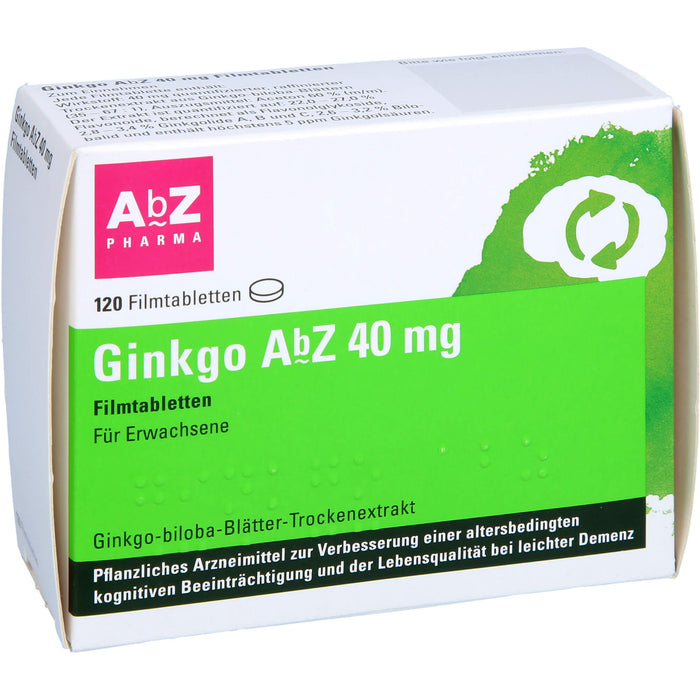 Ginkgo AbZ 40 mg Filmtabletten, 120 St FTA