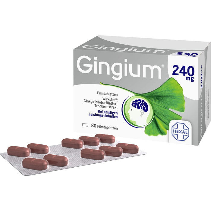 Gingium 240 mg Filmtabletten, 80 pcs. Tablets