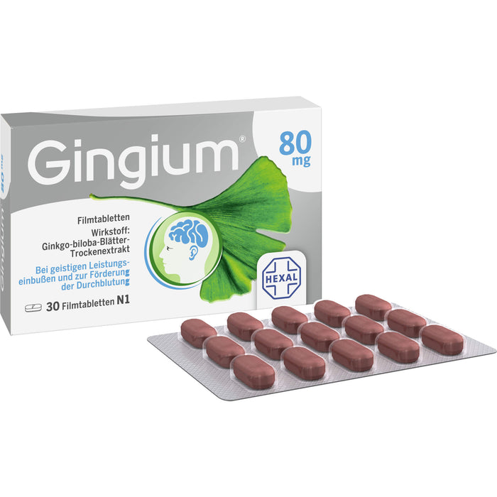 Gingium 80 mg Filmtabletten, 30 St. Tabletten