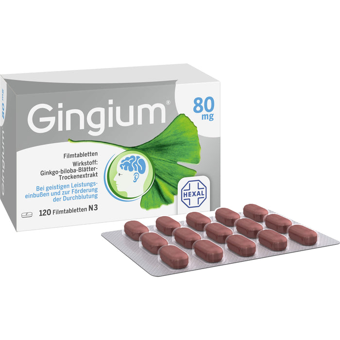 Gingium 80 mg Filmtabletten, 120 St. Tabletten