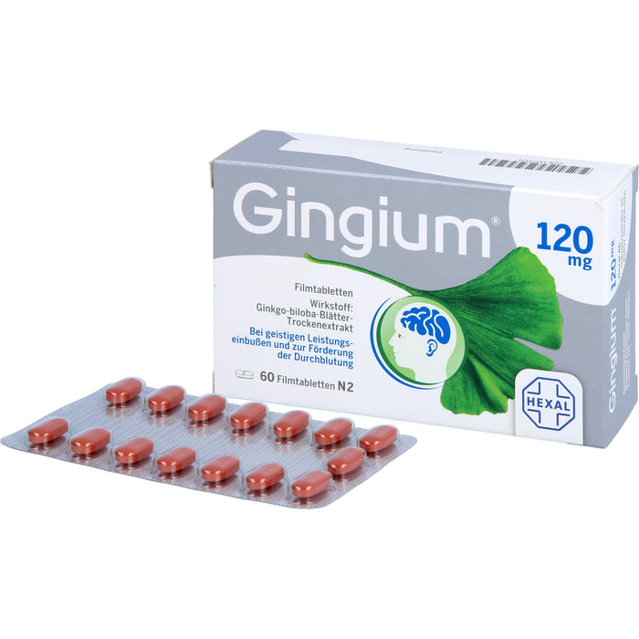 Gingium 120 mg Filmtabletten, 60 pc Tablettes