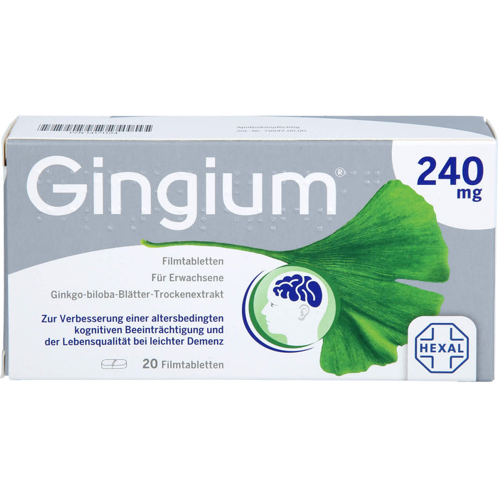 Gingium 240 mg Filmtabletten, 20 pcs. Tablets