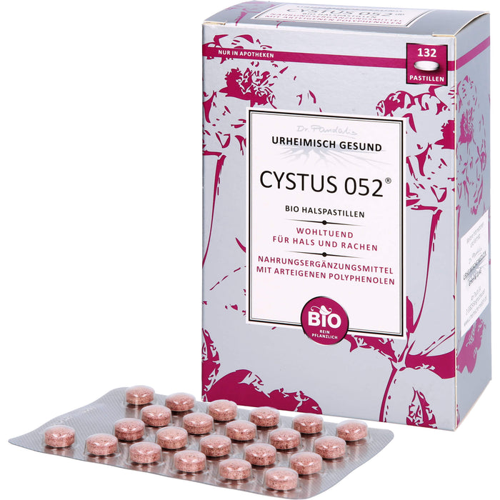 CYSTUS 052 Bio Halspastillen wohltuend für Hals und Rachen, 132 pcs. Pastilles