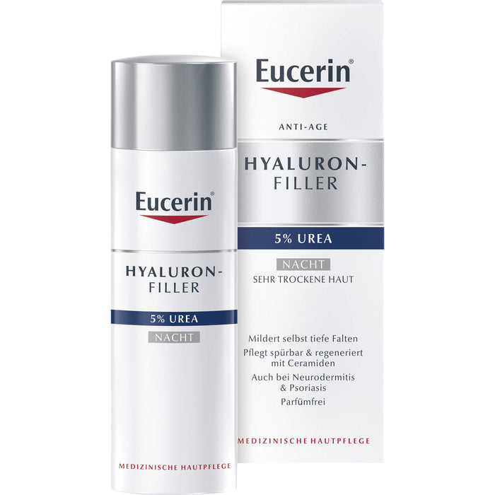 Eucerin Hyaluron-Filler 5% Urea Nacht Creme, 50 ml Creme