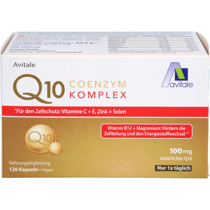 Avitale Q10 Coenzym Komplex Kapseln, 120 pcs. Capsules