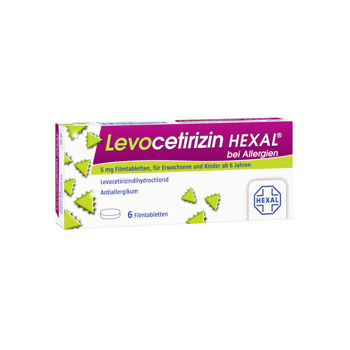 Levocetirizin HEXAL Filmtabletten bei Allergien, 6 St. Tabletten