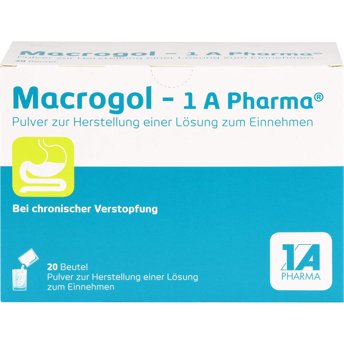 Macrogol - 1 A Pharma, Pulver zur Herstellung einer Lösung zum Einnehmen, 20 pc Sachets