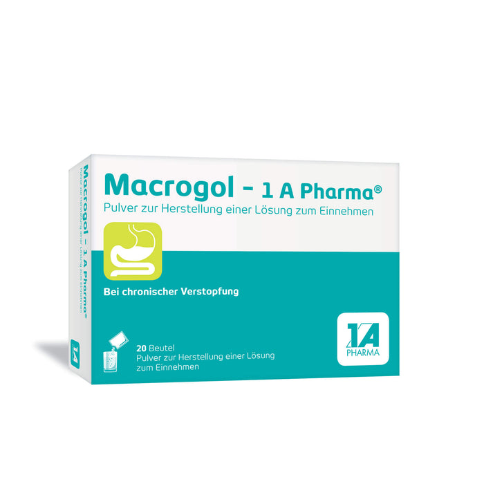 Macrogol - 1 A Pharma, Pulver zur Herstellung einer Lösung zum Einnehmen, 20 pcs. Sachets