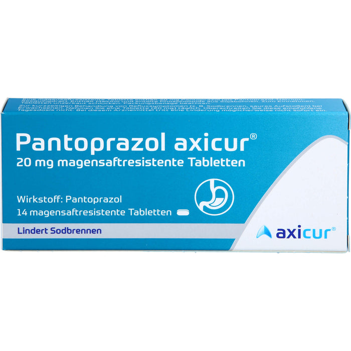 Axicur Pantoprazol 20 mg Tabletten bei Sodbrennen, 14 pcs. Tablets