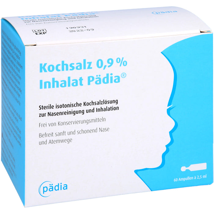 Kochsalz 0,9 % Inhalat Pädia, 60 St. Ampullen