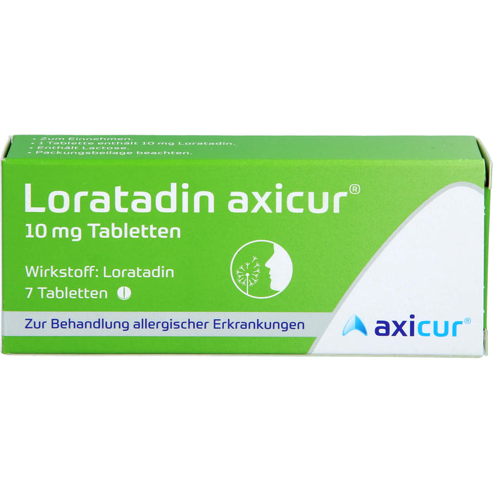 Axicur Loratadin 10 mg Tabletten bei Allergien, 7 St. Tabletten