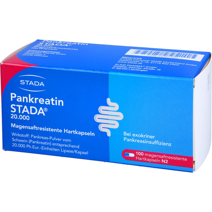 Pankreatin STADA 20.000 magensaftresistente Hartkapseln, 100 St. Kapseln