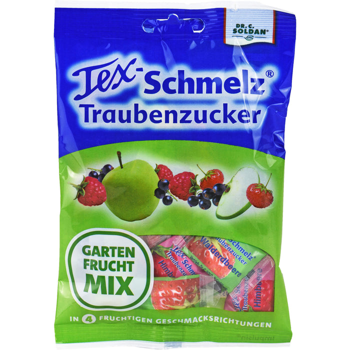 Tex-Schmelz Traubenzucker Gartenfruchtmix, 75 g Tablets