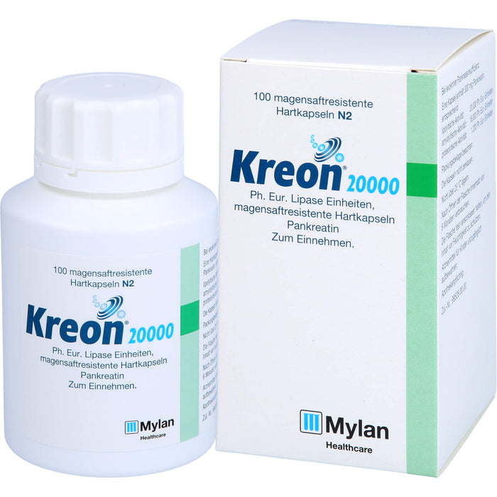 Kreon 20 000 Lipase Hartkapseln bei einer exokrinen Pankreasinsuffiziens, 100 pc Capsules