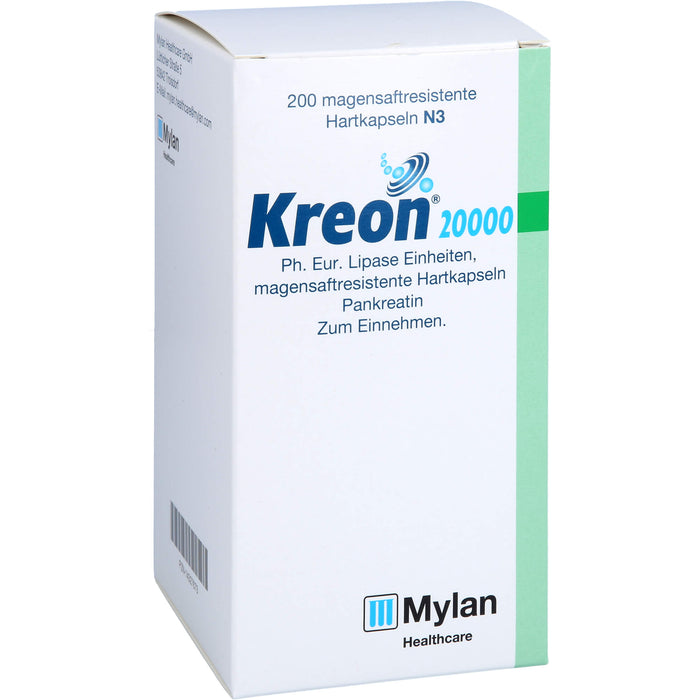 Kreon 20 000 Ph.Eur. Lipase Einheiten Hartkapseln, 200 pcs. Capsules