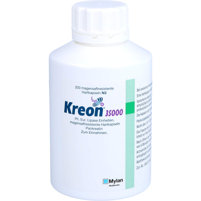 Kreon 35 000 Ph.Eur. Lipase Einheiten, magensaftresistente Hartkapseln, 200 pc Capsules