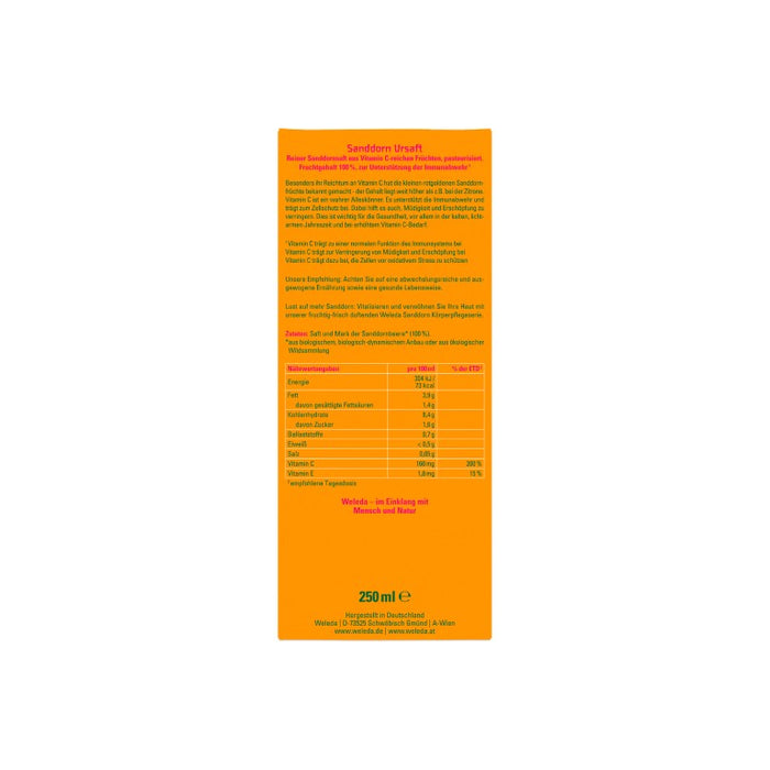 WELEDA Bio Sanddorn Ursaft, 250 ml Solution