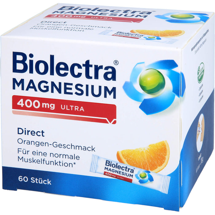 Biolectra Magnesium 400 mg ultra direct Sticks, 60 pc Sachets