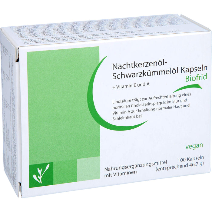 Nachtkerzenöl-Schwarzkümmelöl Kapseln Biofrid, 100 St KAP