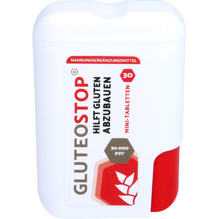 GluteoStop Minitabletten zur Unterstützung des Abbaus von Gluten in einer glutenarmen Ernährung, 30 pcs. Tablets