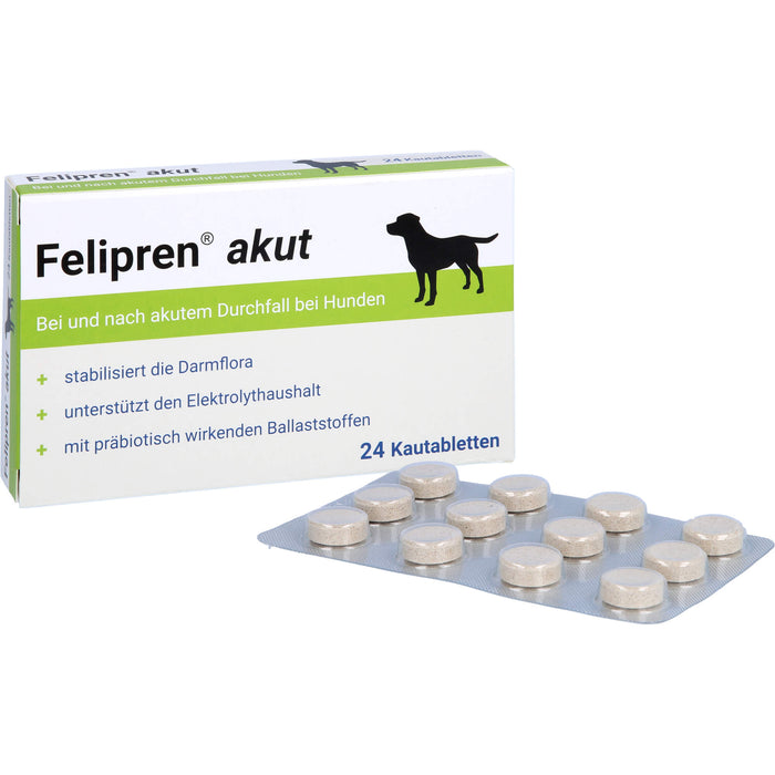 Felipren akut Kautabletten bei und nach akutem Durchfall von Hunden, 24 pcs. Tablets