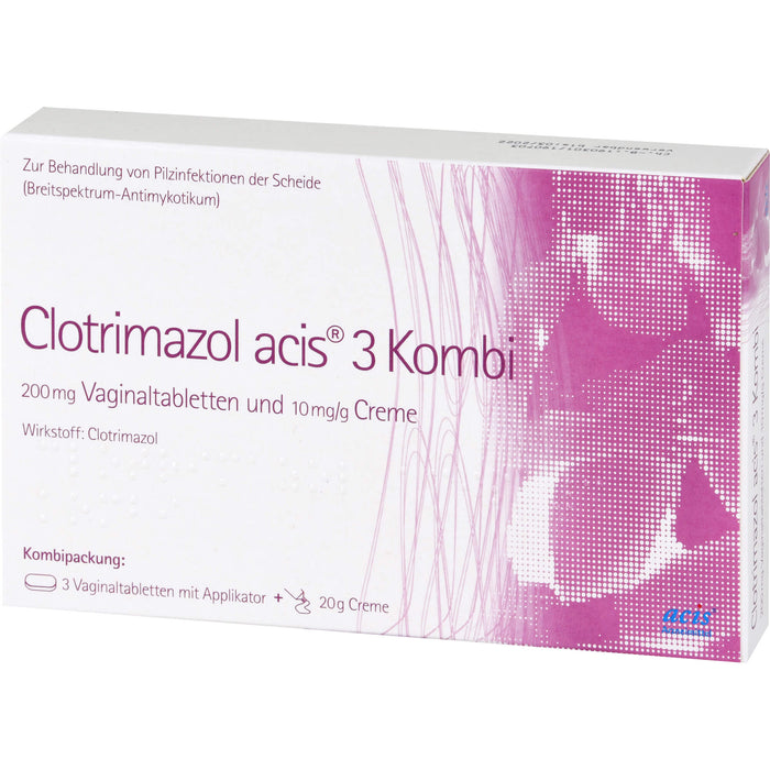 Clotrimazol acis 3 Kombi, 200 mg Vaginaltabletten und 10 mg/g Creme, 1 St. Kombipackung