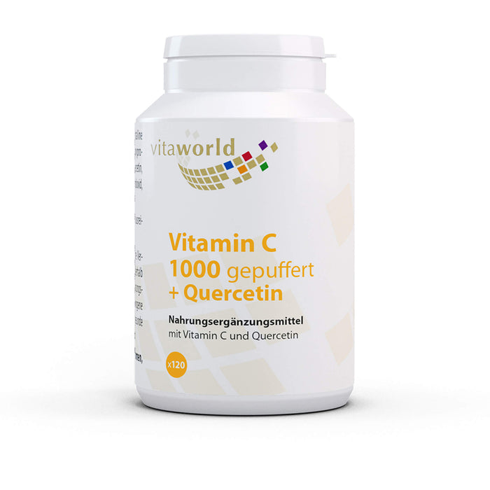 Vitaworld Vitamin C 1000 gepuffert + Quercetin Tabletten, 120 pcs. Tablets